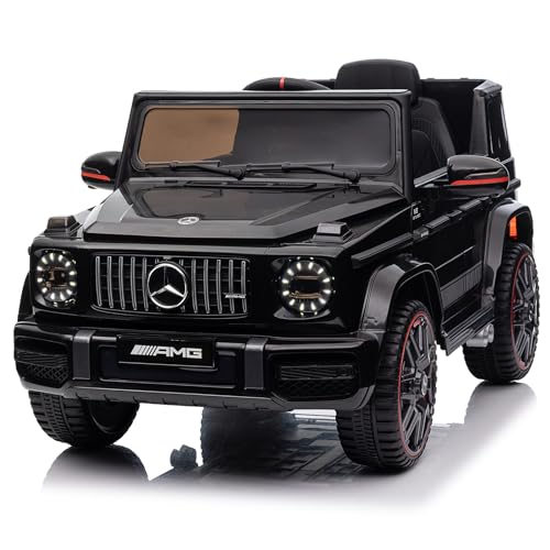 LALAHO Voitures électriques pour Enfants Mercedes Benz G63 AMG avec Véhicule Électrique 12V Télécommande 2.4G, Véhicule électrique Enfant 2 Portes avec MP3