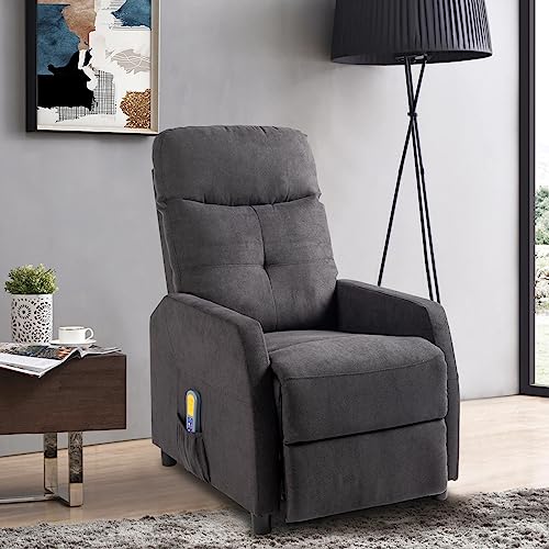 TactFire Fauteuil de électrique Massage Chauffage,Dossier inclinable contrôlé par l'homme,TV Chaise Fauteuil de Relaxation Salon Maison Repose 90 x 63.5 x 102 cm