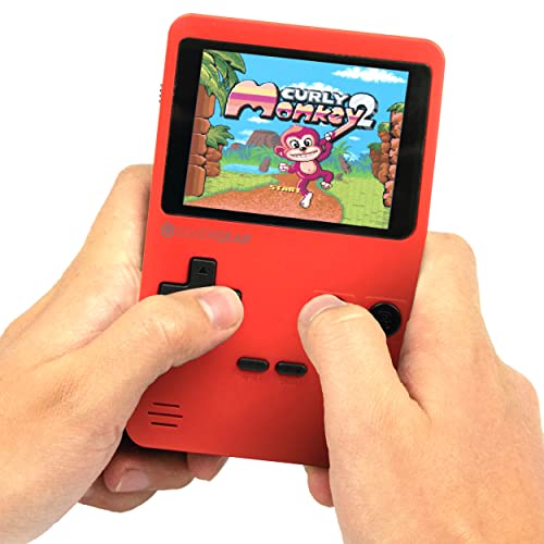 Silvergear® Console de Jeu Portable | avec 400 Classique Jeux | Console Retro Portable | Mini Console pour Enfants et Adultes | Grand Cadeau pour Les Enfants | Rouge