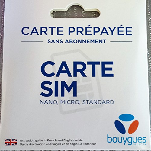 Carte SIM prépayée sans abonnement bouygues