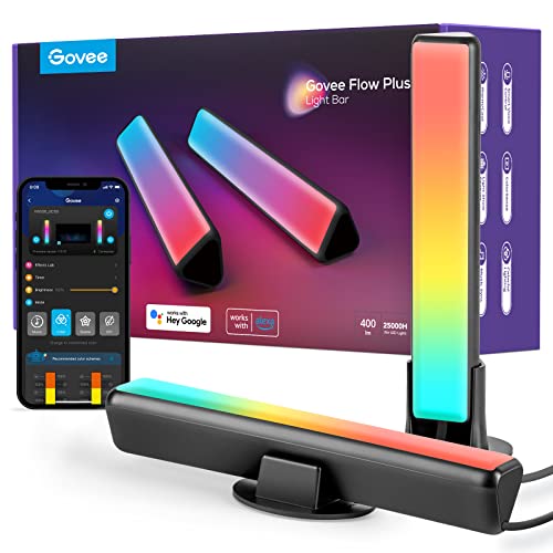 Govee Lampe LED TV, Barres RGBICWW WiFi avec Alexa et Google Assistant, Light Bars avec Modes Scène et Modes Musique, Déco pour Jeu, Photos, PC, Télévision, Pièce