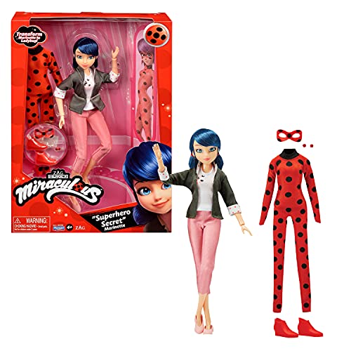 Bandai - Miraculous Ladybug et Marinette - Poupée et ses deux tenues - mannequin articulée 26 cm - P50355