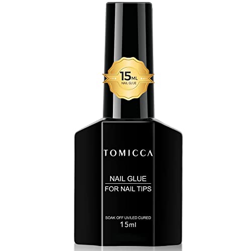 TOMICCA Colle à Faux Ongles Extra Forte 15ml, 4 en 1, Gummy Base Gel et Pose Américaine Capsules, Longue Duré Nail Extend Gel UV/LED Onglerie, en Résine