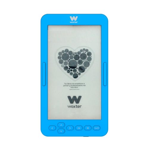 Woxter E-Book Scriba 195 S - Lecteur-Compact Bleu de Livres électroniques de 4.7 Pouces (960x540, écran Blanc perlé en e-LIK, epub, pdf) 4 Go, Conserver Plus de 2000 Livres, Couleur Bleue