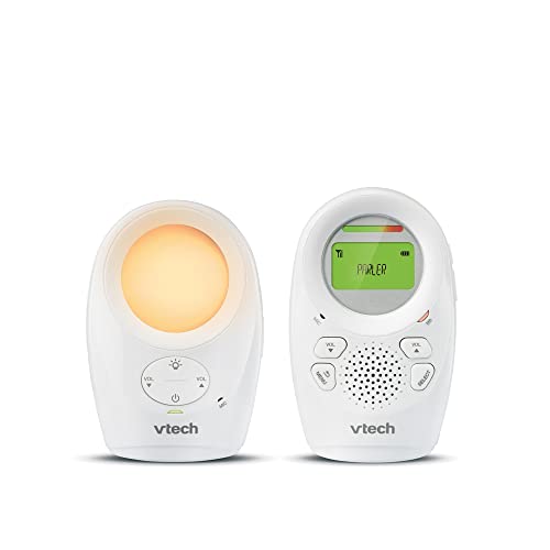 VTech Babyphone Night Light BM1211 Babyphone Audio sans Fil Fonction Veilleuse Berceuses, Noir, 1 Unité (Lot de 1)