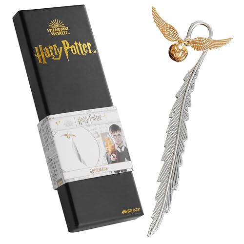 Harry Potter Marque Page en Metal, Marque Page Original Plume Vif d’Or, Idée Cadeau Fille Ado Femme Maitresse Atsem