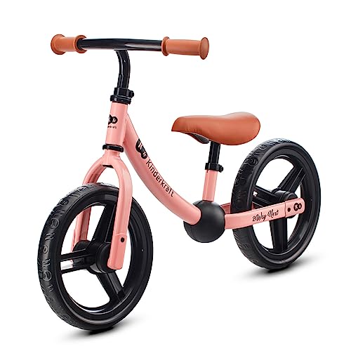 Kinderkraft 2WAY NEXT Draisienne en Métal, Vélo sans Pédale, Velo Bebe, Guidon Réglables, Durable, Accessoires, De 2 ans jusqu'à 35 kg, Rosa