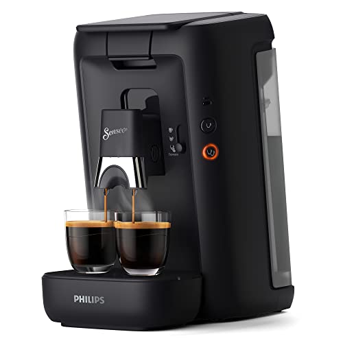 Philips Senseo Maestro Machine à Café Dosettes avec Réservoir d'Eau de 1,2 Litre, Sélection l'Intensité du et Fonction Mémo, Produit Vert, Couleur: Noir, (CSA260/61)