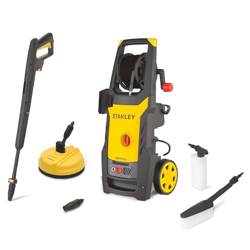 Stanley Nettoyeur Haute Pression SXPW24BX | pour Surfaces Extérieures et Autos | avec Nettoyeur de Surfaces et Brosse Fixe | Pression máx. 170 bar | Débit máx. 500 l/h | Puissance absorbée 2400 W