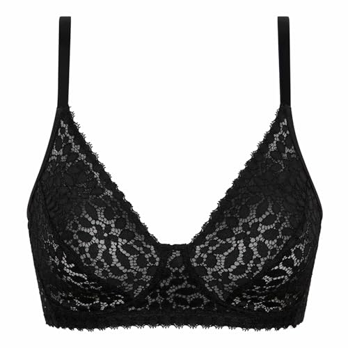 DIM Soutien-Gorge Femme Sans Armatures Daily Dentelle x1, Noir, 95D