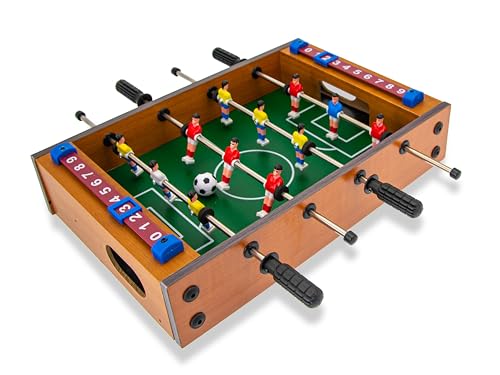 Teorema - Football de Baby-Foot pour Enfants, billard de Table en Bois, Mini Football avec 2 balles, Dimensions 34 x 37 x 8,5