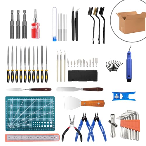 Kit d'outils pour Imprimante 3D, Mintion 73 PCS Accessoires pour Imprimante 3D avec Kit de Nettoyage de Buse, Tournevis de Démontage de Buse, Outils d'ébavurage, Couteaux d'art, Pinces etc