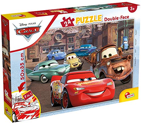 Liscianigiochi DF Plus Cars The Movie Enfants, 86221, DISNEY Puzzle Double Face 24 pièces CARS