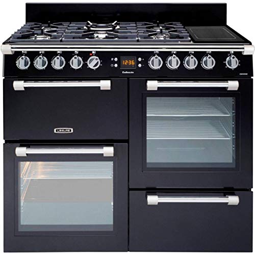 Piano de cuisson Leisure CK100F324K - Noir - Classe énergétique A / Plaque Gaz / Four Electrique Grill + Convection + Chaleur pulsée - Email lisse + Catalyse