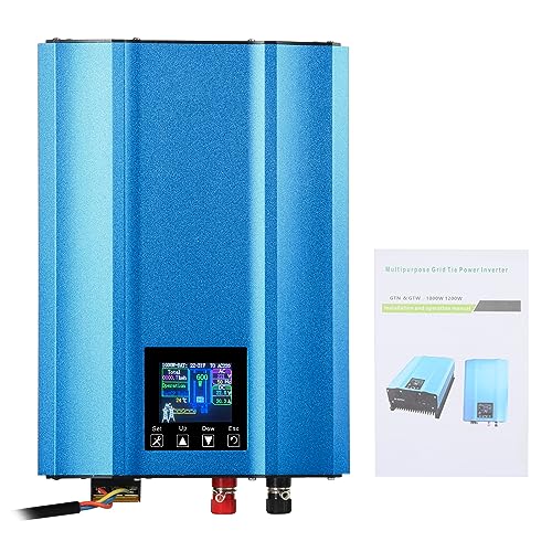 DEWIN Micro Onduleur 1000W,Gird Tie Inverter MPPT Micro-onduleur for Panneaux Solaires Photovoltaïques Décharge De Batterie Réglable 24V AC 220V Convient aux Petits systèmes PV