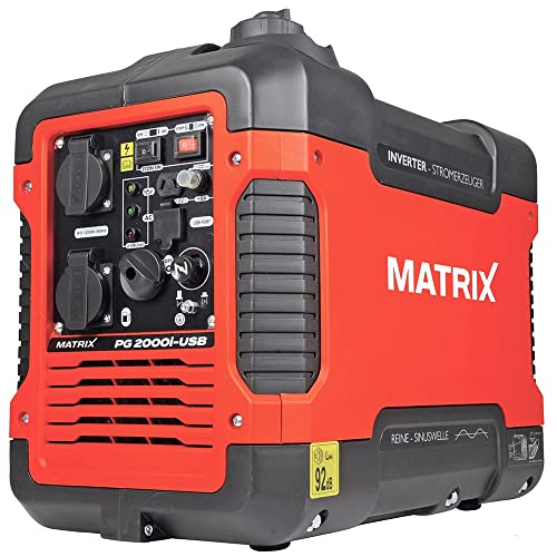 Matrix essence groupe électrogène inverter avec USB 230V 12V léger portable mode éco PG 2000i-USB | 4 temps | 59 dB(A) | 24kg