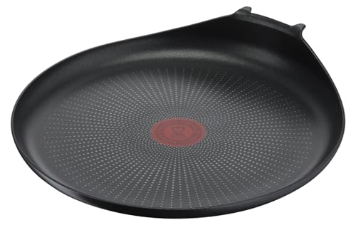 Tefal Ingenio Poêle à crêpe 27 cm, Non induction, Revêtement antiadhésif, Empilable, Compatible lave-vaisselle, Easy Plus L1461004, Noir