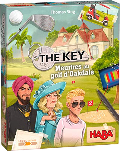 HABA- The Key – Meurtres au Golf d'Oakdale-Jeu d'enquête-8 Ans et Plus, 305611