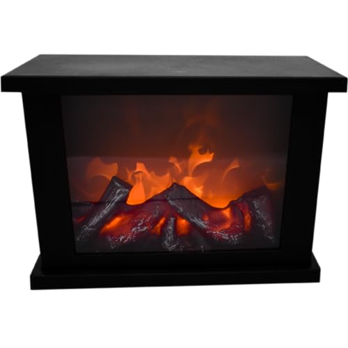 technoline T9800 Cheminée décorative LED 29 cm x 11 cm x 19 cm, plastique, Moderne, Noir