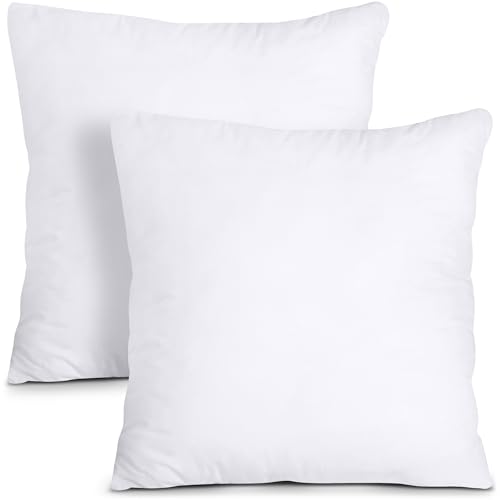 Utopia Bedding Coussins de Garnissage 45 x 45 cm (Lot de 2), Coussin à Recouvrir, Oreillers Intérieur, Rembourrage Coussins (Blanc)