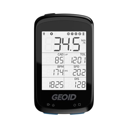 GEOID CC500 Compteur Velo sans Fil, 2,5 Pouces GPS Compteur Vélo,Ant+ Bluetooth Ordinateur de vélo,impermeabile IPX6 avec Fonction de rétroéclairage Automatique