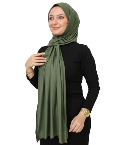 Prien Foulard Hijab Pour Femme, Robe De Priere, Bonnet Moderne En Jersey Doux, Turban Musulmane Turque, Abaya De Prière Haut De Gamme, Cadeau Omra, Ensemble Hijab (Kaki)