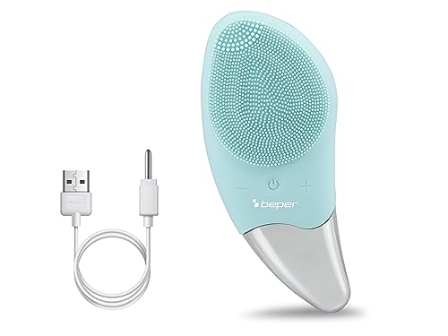 BEPER, P302VIS002 Brosse de nettoyage visage et massage contour des yeux, imperméable, technologie Sonic, rechargeable par câble USB, autonomie 90 min, idéal pour tous les types de peau