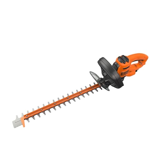 BLACK+DECKER Taille-Haies Filaire 500 W - Taille-Haies Electrique 50 cm avec 2 Poignées et Garde - Lame Asymétrique Ecartement 22 mm - Robuste et Léger BEHTS301-QS