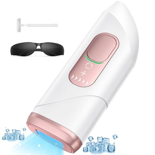 Épilateur Lumière Pulsée avec Fonction de Refroidissement, Épilateur Laser onde Lumineuse de 600NM, 999900 Flashes, 3 Modes Avancés, IPL, pour Femme Homme Visage Corps Bikini Aisselles