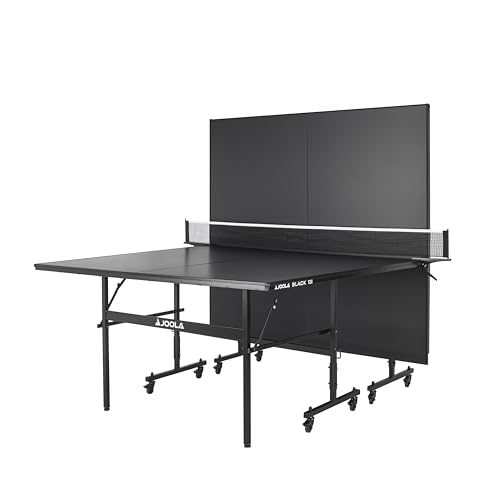 JOOLA Table de Tennis de Table Professionnelle - Black 13i, Table de ping-Pong d'intérieur châssis Pliable - Montage Rapide, Filet Inclus, Noir, 274 x 152,5 x 76 cm