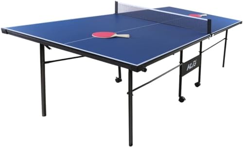 HLC Table de Tennis de Table 7FT avec Filet pour La Maison, Le Bureau et Le Gymnase Table de Ping Pong Pliante pour L'intérieur MDF 12mm 206 x 114.5 x 76 cm Assemblage Facile