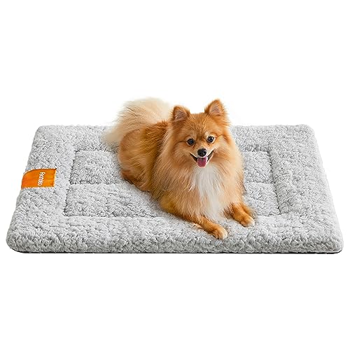 Feandrea Tapis Chien, Couverture pour Animaux, pour Chat, 60 x 45 cm, Taille S, Lavable en Machine, Adapté au Sèche-Linge, Antidérapant, Gris Clair PPB001G01