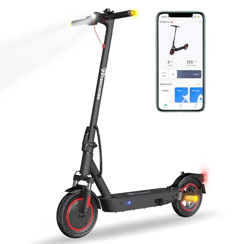 EVERCROSS EV10K Pro Trottinette Électrique Adulte, 10'' Scooter Electrique Pliable, E-Scooter avec App Control, Batterie 410WH, Vitesse Max 25km/h, Moteur 500W, Affichage LED, Double Amortisseurs