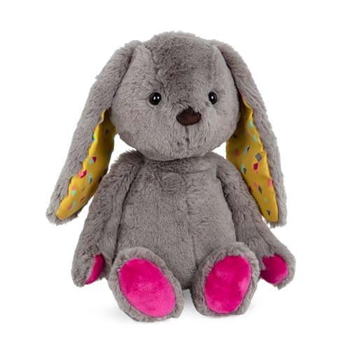 B. Softies - Lapin en Peluche - Peluche Super Douce - Peluche pour bébés, Tout-Petits, Enfants - Lavable en Machine - 0 Mois + - Happyhues - Sprinkle Bunny, Gris