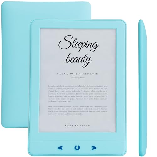 Silvergear® Ebook Reader avec Rétroéclairage | Écran Tactile E-Ink de 6 Pouces | Mémoire de 4 Go pour 3000+ E-Books | Antireflet et Léger | Bleu