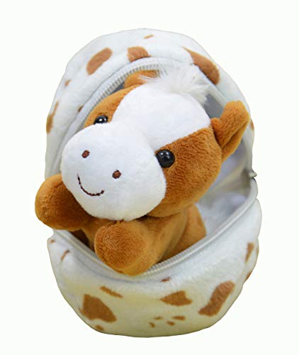 Kögler Lotti Mini Poney œuf, Environ 13 cm, Peluche à câliner et à Aimer, comme Petit Cadeau pour Les Enfants, Les garçons et Les Filles, 10126260, Multicolore