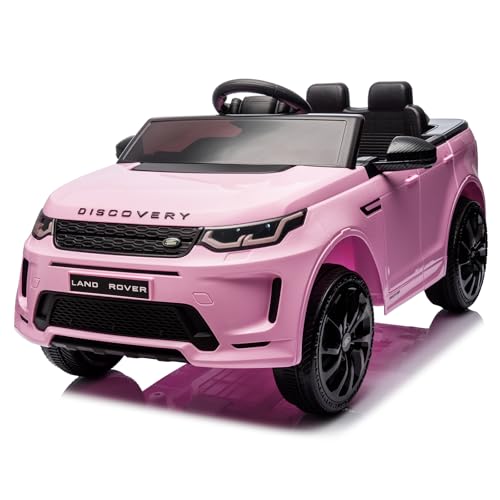 LALAHO Voiture Véhicule électrique Enfant Range Rover Evoque 12V avec télécommande à 2,4 GHz, Télécommande de Voiture Électrique (Rose)