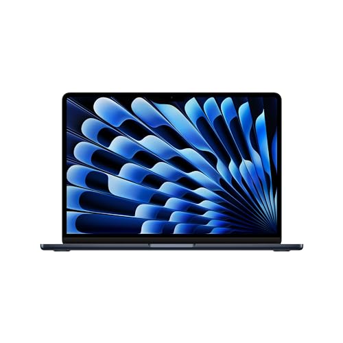 Apple 2024 Portable MacBook Air 13 Pouces avec Puce M3 : écran Liquid Retina 13,6 Pouces, 8 Go de mémoire unifiée, 256 Go de Stockage SSD, Clavier rétroéclairé, caméra FaceTime HD 1080p. Minuit