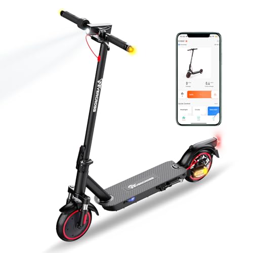 EVERCROSS EV85F Trottinettes Électriques Adultes, 8.5" Électrique Trottinette Pliable - Application, Moteur 350W, Batterie 7.8AH, Poids 15KG, Charge Max 120KG, Double Frein, Double Amortisseurs