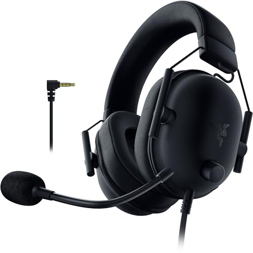 Razer Blackshark V2 X (Playstation) - Casque E-Sports Filaire pour Console Playstation (240g, Microphone cardioïde, Haut-Parleurs 50mm, Annulation Passive du Bruit, connecteur 3,5mm) Noir