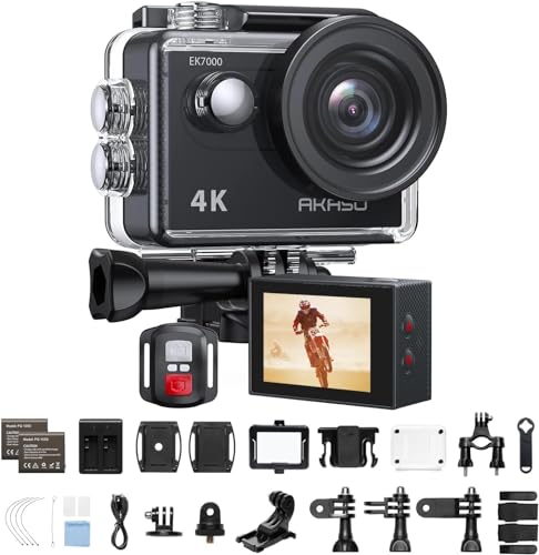 Caméra Sport 4K 30fps 20MP WiFi - Camera 4k Étanche jusqu'à 30M avec Stabilisation, Grand Angle de 170° - Télécommande 2.4G - Qualité d'image Ultra HD pour Les Passionnés d'Aventure