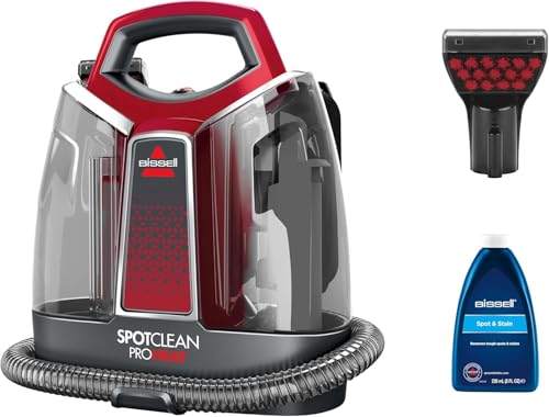 BISSELL SpotClean ProHeat, Shampouineuse Canapé, Moteur Puissant de 330W, Design Compact, avec Technologie HeatWave, Nettoyeur pour Tapis, Moquettes, Meubles, Tissus, Voiture & Plus Encore, 36988