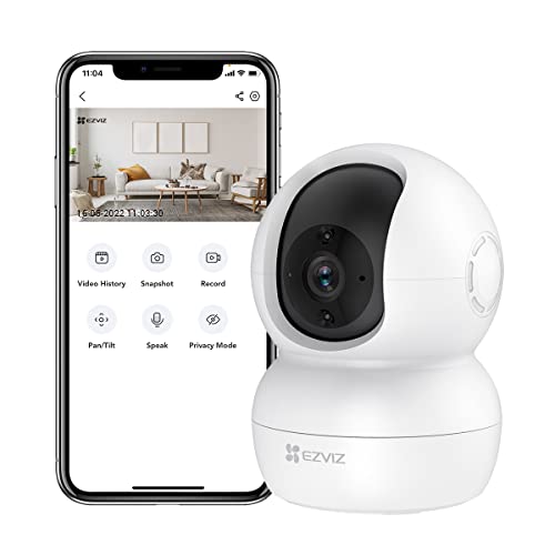 EZVIZ Caméra Surveillance WiFi Intérieure 360°, FHD 1080P, Camera WiFi 2.4Ghz, Vision Nocturne, Détection de Mouvement Suivi Intelligent, Audio Bidirectionnel, Compatible avec Alexa pour Bébé/Animaux