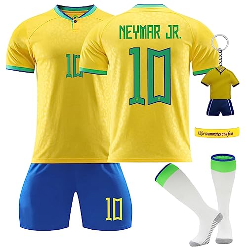 Générique Maillot de Foot Enfant/Homme Kits De Football 23/24, Soccer Jersey Vêtements De Football Formation Ensemble Garçons/Adultes Entrainement T-Shirt et Short avec Chaussettes B#10 8-9 ans