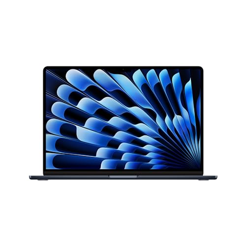 Apple 2024 Portable MacBook Air 15 Pouces avec Puce M3 : écran Liquid Retina 15,3 Pouces, 8 Go de mémoire unifiée, 256 Go de Stockage SSD, Clavier rétroéclairé, caméra FaceTime HD 1080p. Minuit