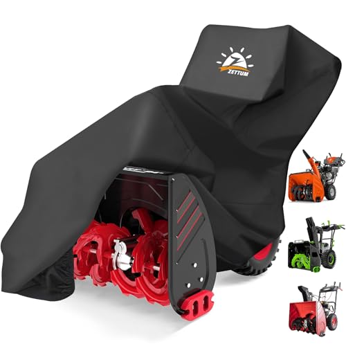 Zettum Housse de souffleuse à Neige – Housse de souffleuse à Neige 600D imperméable et résistante pour l'extérieur, Ajustement Universel pour Ego, Honda, Ryobi, Cub Cadet, Ariens, Troy Bilt, Snow Joe