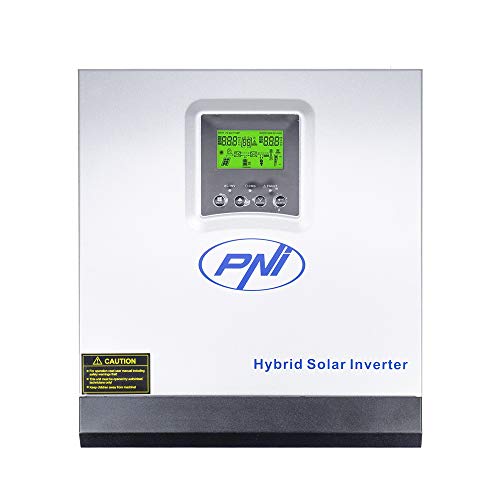 Convertisseur Solaire PNI Greenhouse SC1800C Pro 3 KW 13 A 3000 VA, 24 V, MPPT 60 A, Hors réseau sinusoïdal Pur Hybride