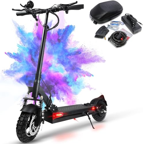 JOYOR Trottinette Electrique Adulte Professionnelle Y6S - Moteur 500W à 800W Puissance Pointée 48V 864Wh Autonomie 55-75 km Suspension Totale Pneus Tout Terrain 10 Pouces Trottinette pour Travail