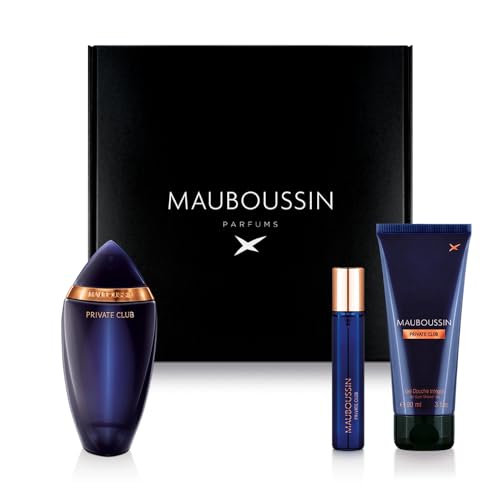 Mauboussin - Coffret Private Club : Eau de Parfum 100ml, Gel Douche 90ml & Travel Spray 20ml