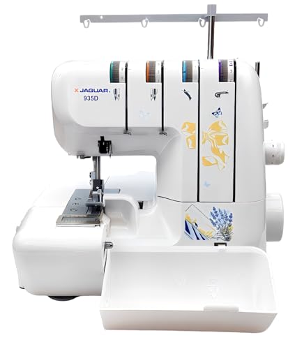 Surjeteuse Jaguar 935D, Machine à Coudre Overlock, Comprend un Grand Paquet d'Accessoires